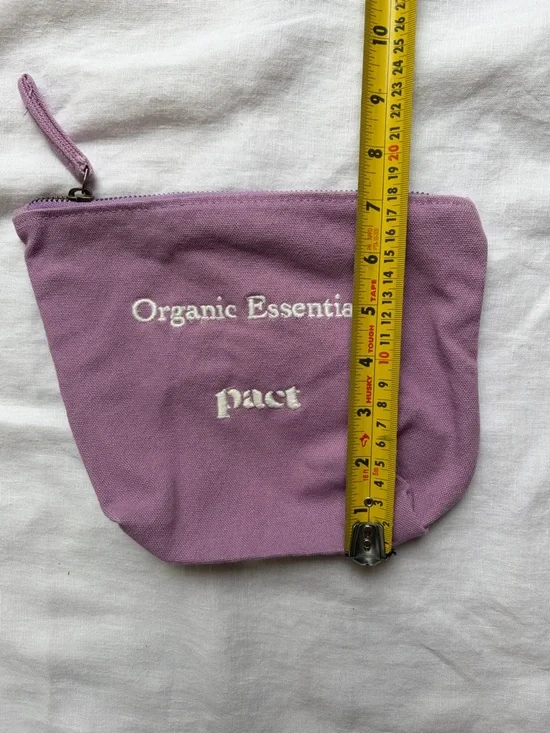 Pact Lavender Canvas Zip Pouch with Embroidered Logo - Picture 3 of 8